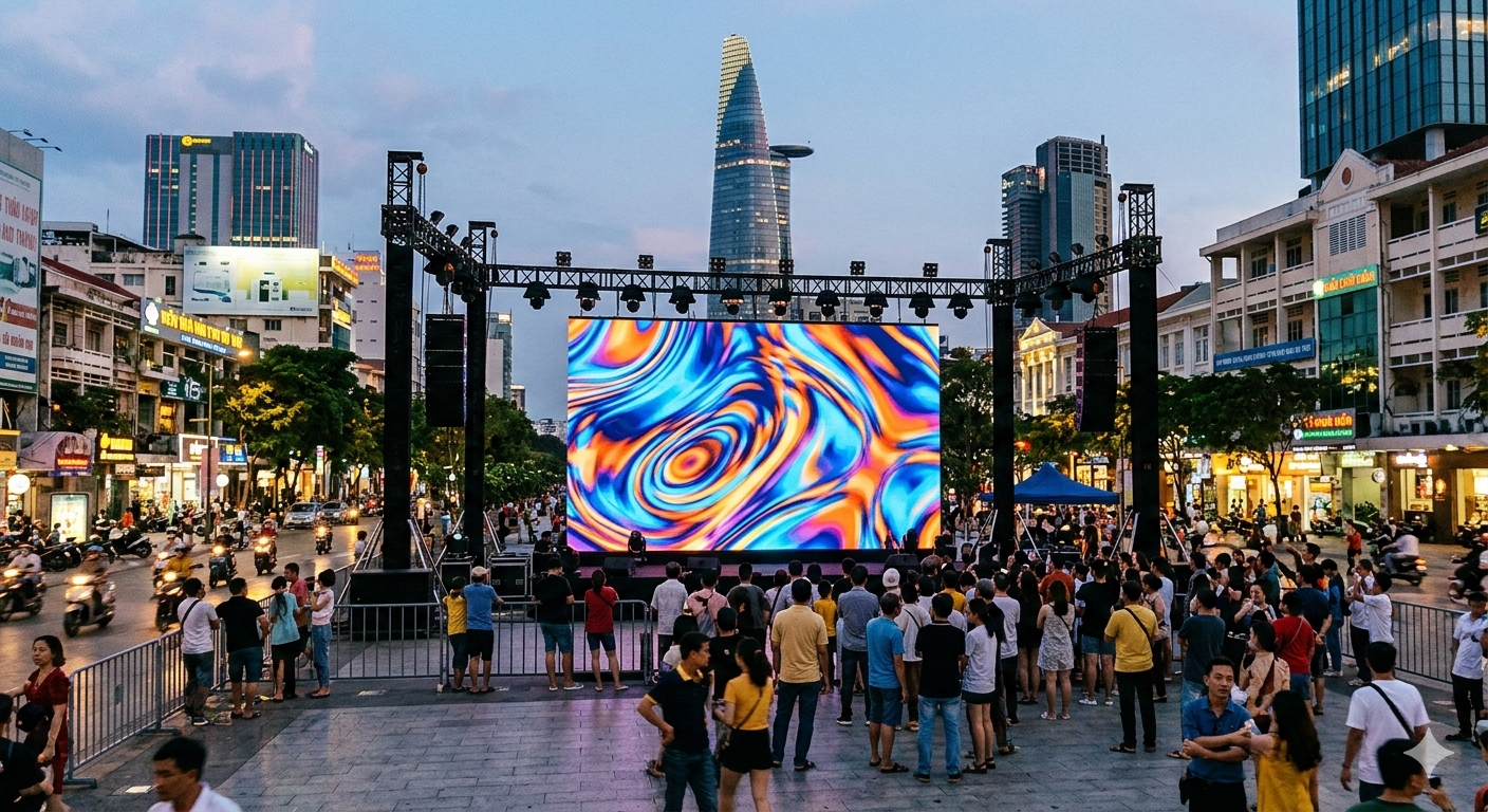 Cho Thuê Màn Hình LED Hồ Chí Minh – Lắp Đặt Nhanh, Giá Tốt, Chuyên Nghiệp
